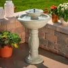 Smart Solar 2-Tier Solar Fountain Bird Bath- Country Gardens