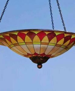 Evergreen Enterprises Tiffany Glass Hanging Bird Bath 5 Evergreen Enterprises Tiffany Glass Hanging Bird Bath