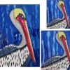 TileCraft Plaques, Stepping Stones & Wall Decor Ceramic Art Tiles-Set Of 3 Pelicans