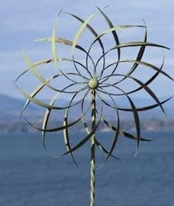 Ancient Graffiti Garden Stakes & Whirligigs Large Kinetic Pinwheel On Twisted Stake