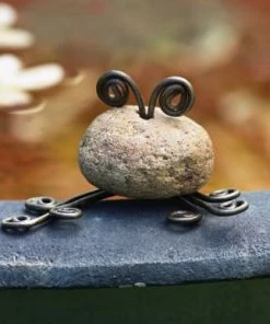 Ancient Graffiti River Stone Frog Critter-Mini