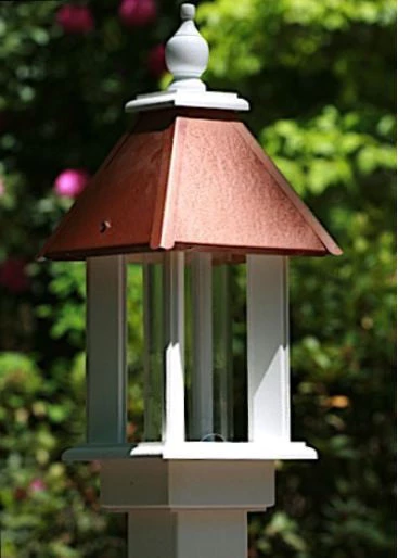 The Birdhouse Chick Pavilion Bird Feeder In Vinyl/PVC Vinyl Bird Feeders 3 The Birdhouse Chick Pavilion Bird Feeder In Vinyl/PVC Vinyl Bird Feeders