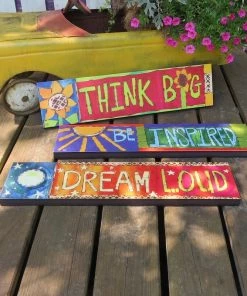 Studio M Vinyl Art Pavers- Set/3 Garden Stakes & Whirligigs