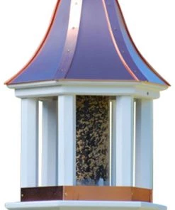 The Birdhouse Chick Copper Roof Bird Feeders Copper Roof Bird Feeder Column Style - 28x12 9 The Birdhouse Chick Copper Roof Bird Feeders Copper Roof Bird Feeder Column Style - 28x12