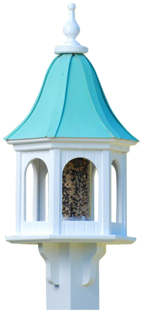 The Birdhouse Chick Copper Roof Bird Feeder Curved Slope - 28x12 Copper Roof Bird Feeders 6 The Birdhouse Chick Copper Roof Bird Feeder Curved Slope - 28x12 Copper Roof Bird Feeders