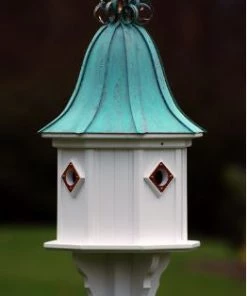 The Birdhouse Chick Copper Roof Birdhouse 34x14 Ribbon Detail 4 Portals