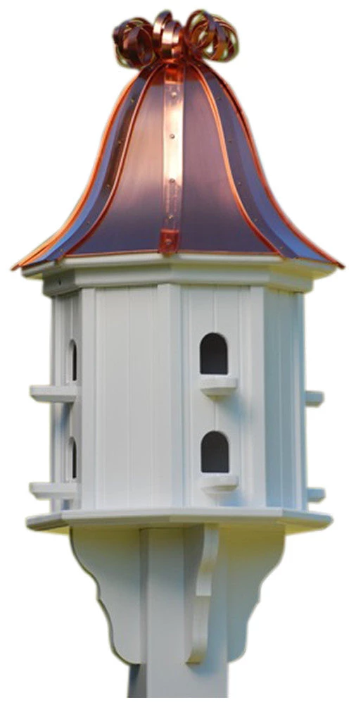 The Birdhouse Chick Copper Roof Birdhouses Copper Roof Dovecote Birdhouse 36x14 Ribbon Detail- 8 Perches 5 The Birdhouse Chick Copper Roof Birdhouses Copper Roof Dovecote Birdhouse 36x14 Ribbon Detail- 8 Perches