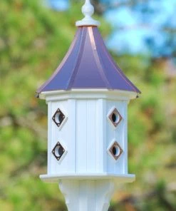 The Birdhouse Chick Copper Roof Birdhouses Copper Roof Dovecote Birdhouse 36x14 Slope - 8 Portals