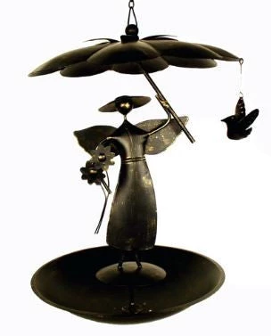 Blue Handworks Garden Angel Hanging Bird Feeder Unique Bird Feeders 3 Blue Handworks Garden Angel Hanging Bird Feeder Unique Bird Feeders