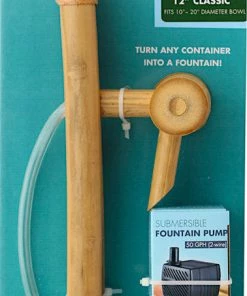 Bamboo Accents Traditional Bamboo Fountain Kit BirdBath Fountains, Misters & Wigglers