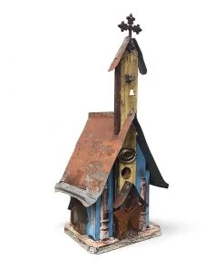 The Birdhouse Chick Barn Wood & Tin Church Birdhouses