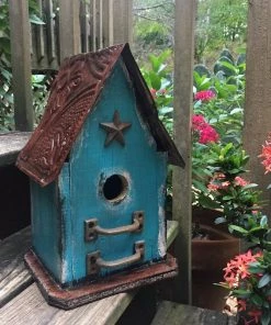 The Birdhouse Chick Barn Wood & Tin Rustic Birdhouses Church Birdhouses, Vintage-Rustic