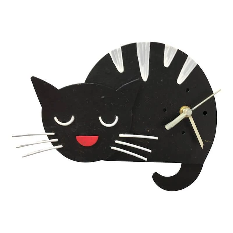 Oxidos Black Cat Wall Clock Plaques, Stepping Stones & Wall Decor 3 Oxidos Black Cat Wall Clock Plaques, Stepping Stones & Wall Decor
