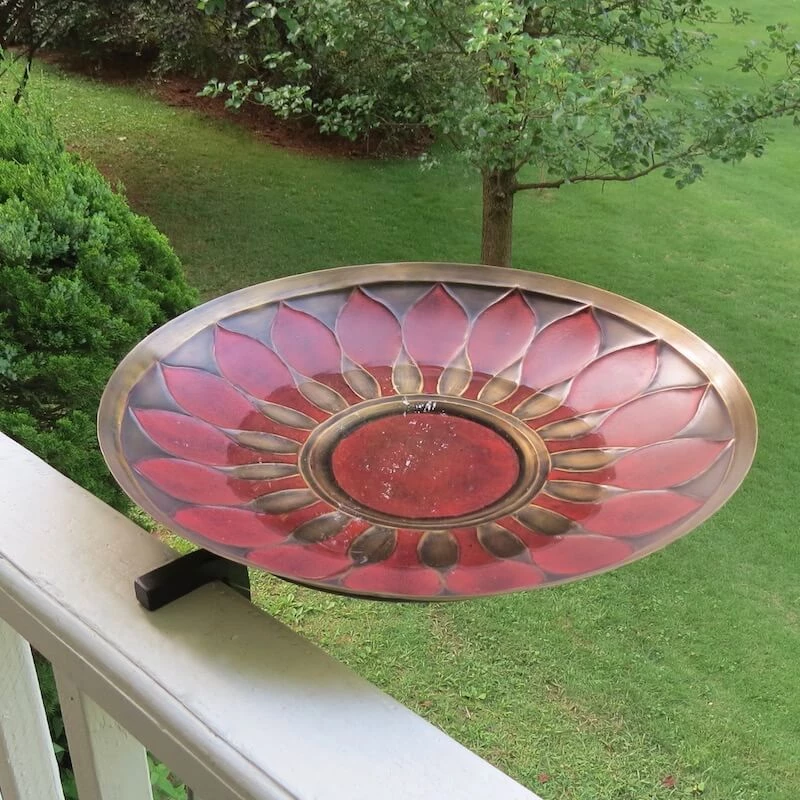 The Birdhouse Chick Red Petals Solar Bubbler Bird Bath 4 The Birdhouse Chick Red Petals Solar Bubbler Bird Bath