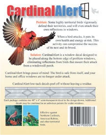 Shock Logistics Cardinal Alert Decals-Birds Attacking Windows