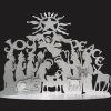Cricket Forge Standing Nativity- Brushed Aluminum 24x17