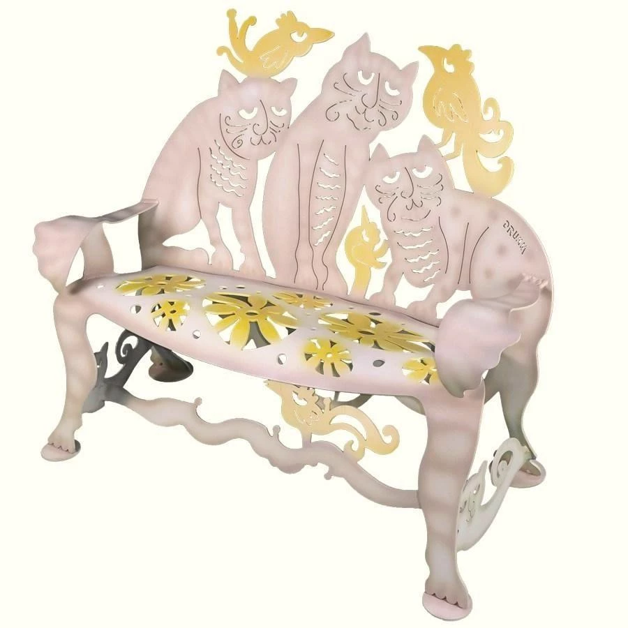 Cricket Forge Garden Cat Bench 4 Cricket Forge Garden Cat Bench