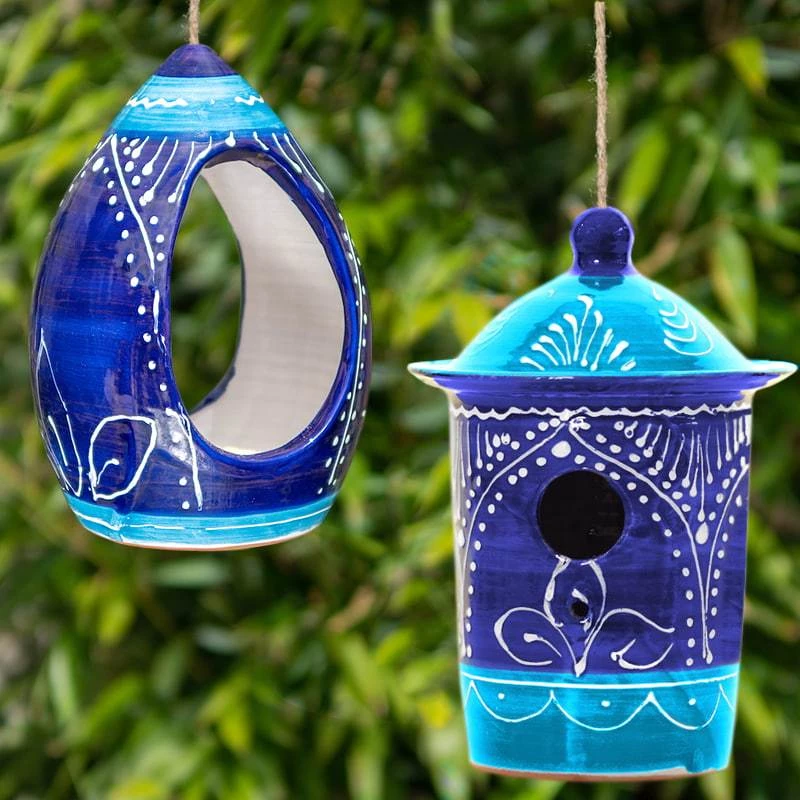 The Birdhouse Chick Ceramic Birdhouse And Feeder Gift Set 3 The Birdhouse Chick Ceramic Birdhouse And Feeder Gift Set