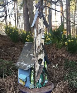 The Birdhouse Chick Unique Birdhouses Rustic Church Birdhouses- Medium