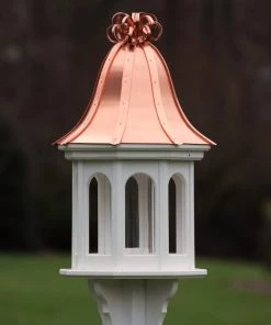 The Birdhouse Chick Copper Roof Bird Feeders Copper Roof Bird Feeder-Vinyl/PVC Ribbon Detail