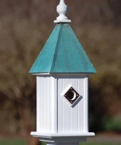 The Birdhouse Chick Copper Roof Bluebird House 26x8