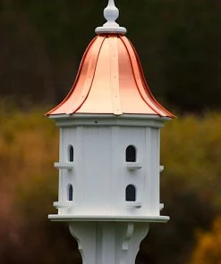 The Birdhouse Chick Copper Roof Dovecote Birdhouse 36x14 - 8 Perches Copper Roof Birdhouses