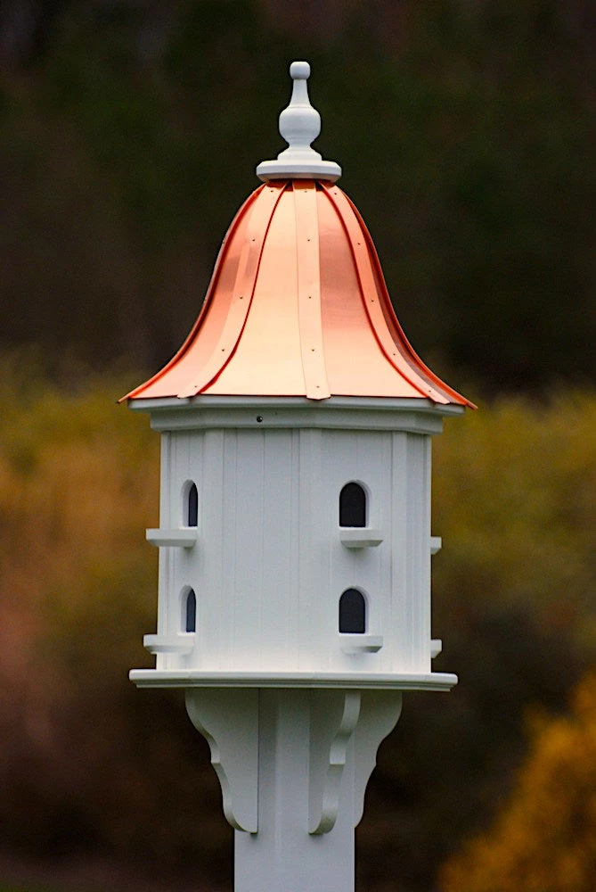 The Birdhouse Chick Copper Roof Dovecote Birdhouse 36x14 - 8 Perches Copper Roof Birdhouses 3 The Birdhouse Chick Copper Roof Dovecote Birdhouse 36x14 - 8 Perches Copper Roof Birdhouses