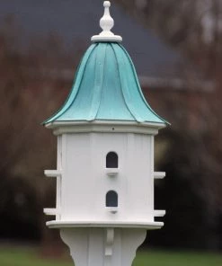 The Birdhouse Chick Copper Roof Dovecote Birdhouse 36x14 - 8 Perches Copper Roof Birdhouses