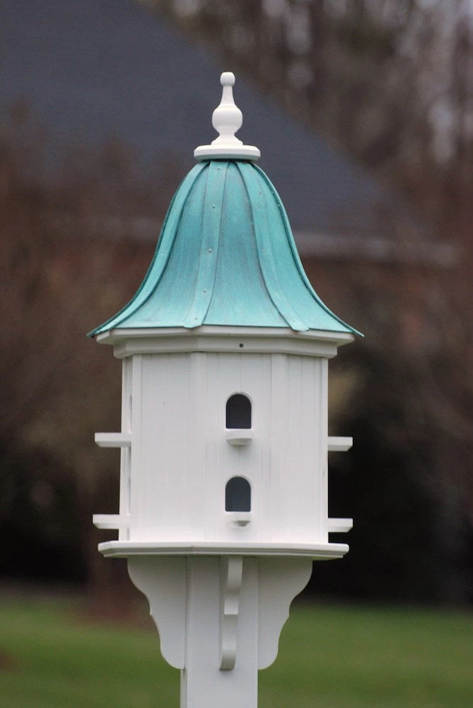 The Birdhouse Chick Copper Roof Dovecote Birdhouse 36x14 - 8 Perches Copper Roof Birdhouses 4 The Birdhouse Chick Copper Roof Dovecote Birdhouse 36x14 - 8 Perches Copper Roof Birdhouses