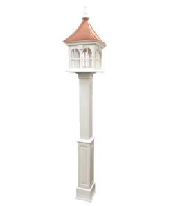 The Birdhouse Chick Copper Roof Vinyl/PVC Bird Feeder - 29x14