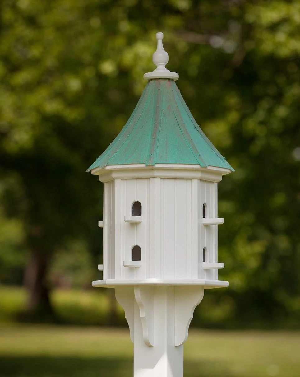The Birdhouse Chick Copper Roof Dovecote Birdhouse 36x14 Slope- 8 Perches Copper Roof Birdhouses 3 The Birdhouse Chick Copper Roof Dovecote Birdhouse 36x14 Slope- 8 Perches Copper Roof Birdhouses