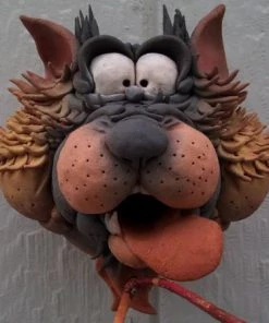 Doug Fey Zany Cat-7 Ceramic Birdhouse Dog & Cat Ceramic Birdhouse