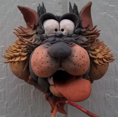 Doug Fey Zany Cat-7 Ceramic Birdhouse Dog & Cat Ceramic Birdhouse 3 Doug Fey Zany Cat-7 Ceramic Birdhouse Dog & Cat Ceramic Birdhouse