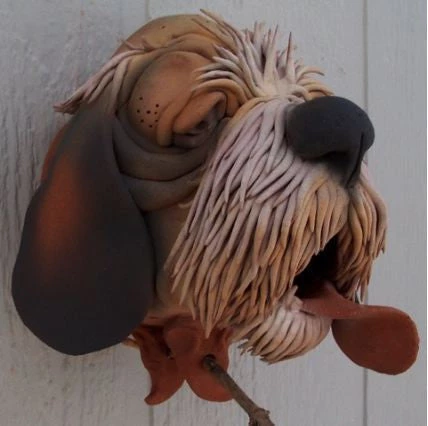 Doug Fey Dog & Cat Ceramic Birdhouse St. Bernard Ceramic Birdhouse 3 Doug Fey Dog & Cat Ceramic Birdhouse St. Bernard Ceramic Birdhouse