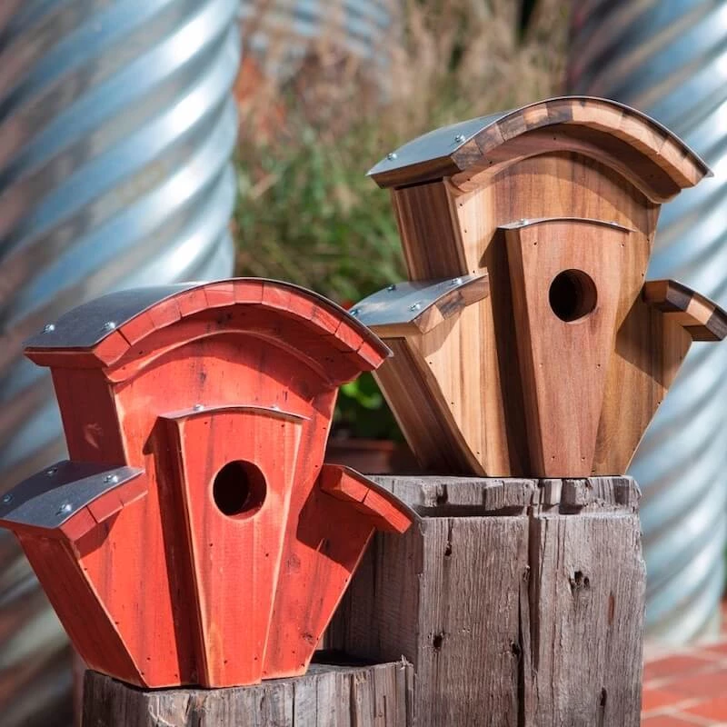 Heartwood Art Deco Birdhouse 3 Heartwood Art Deco Birdhouse