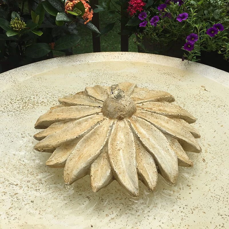 The Birdhouse Chick Bubbling Flower Birdbath Fountain 6 The Birdhouse Chick Bubbling Flower Birdbath Fountain