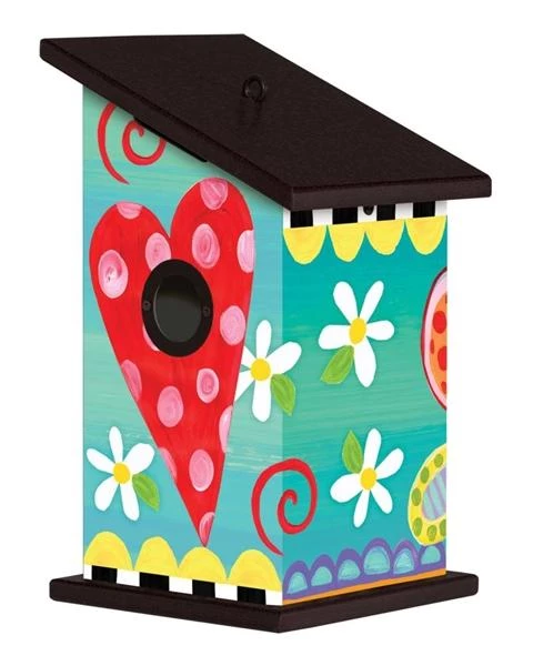 Studio M Folk Garden Vinyl Birdhouse 3 Studio M Folk Garden Vinyl Birdhouse