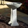 Smart Solar Staked & Pedestal Bird Baths Ginko Tall Solar Bird Bath