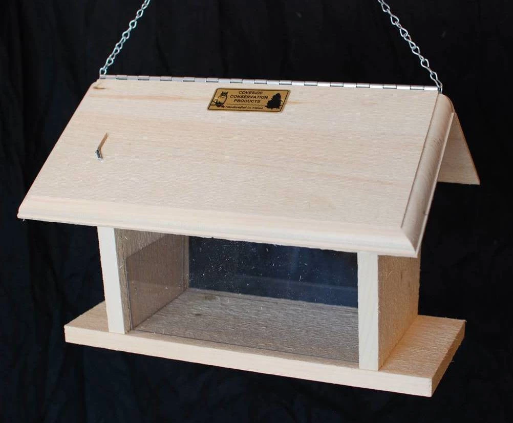 Coveside Conservation Wooden Bluebird Feeder-Hang Or Post-Mount 3 Coveside Conservation Wooden Bluebird Feeder-Hang Or Post-Mount