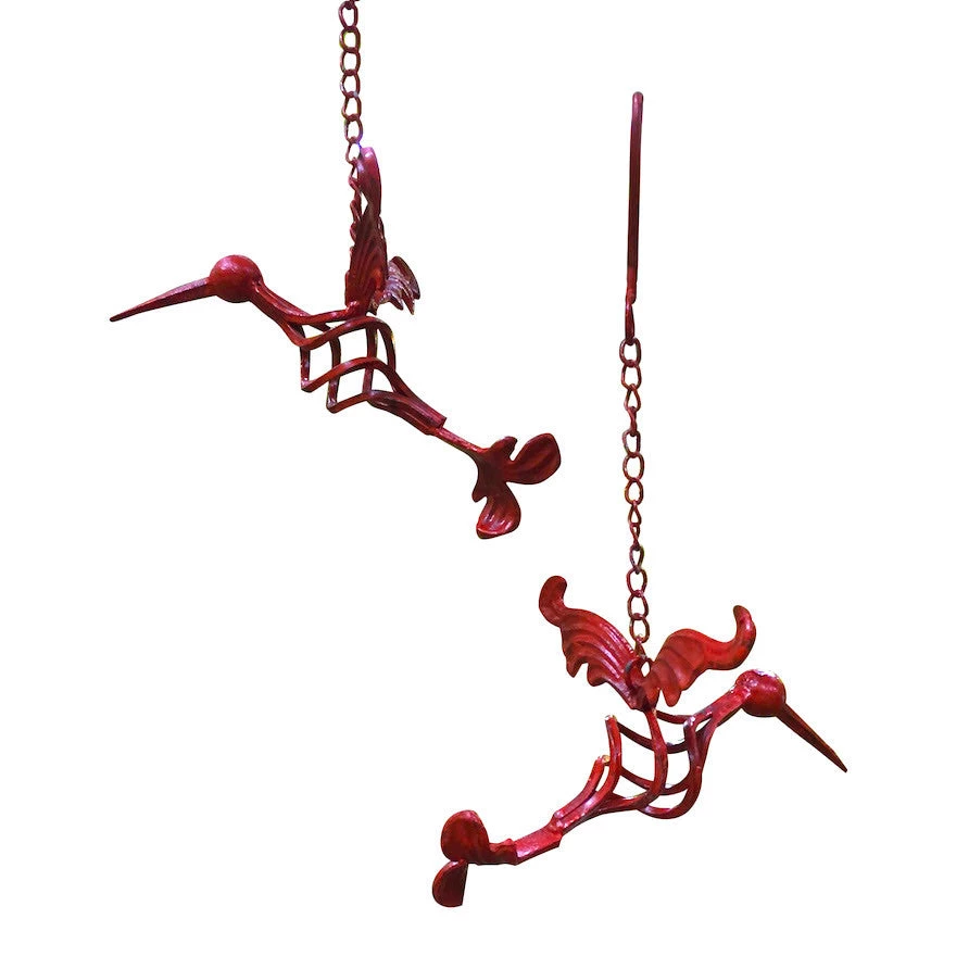 The Birdhouse Chick Iron Hummingbird Set- Red Or White 5 The Birdhouse Chick Iron Hummingbird Set- Red Or White