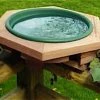 Songbird Essentials Wooden Deck-Mount Bird Bath 1 Songbird Essentials Wooden Deck-Mount Bird Bath