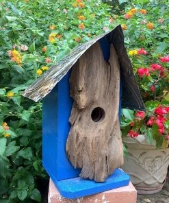 The Birdhouse Chick Church Birdhouses, Vintage-Rustic Rustic Log Front Birdhouses- 2 Sizes