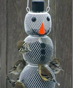 NO/NO Feeders Snow Man Wild Bird Feeder Holiday
