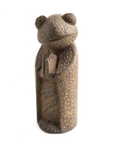 The Birdhouse Chick Namaste Frog Sculpture