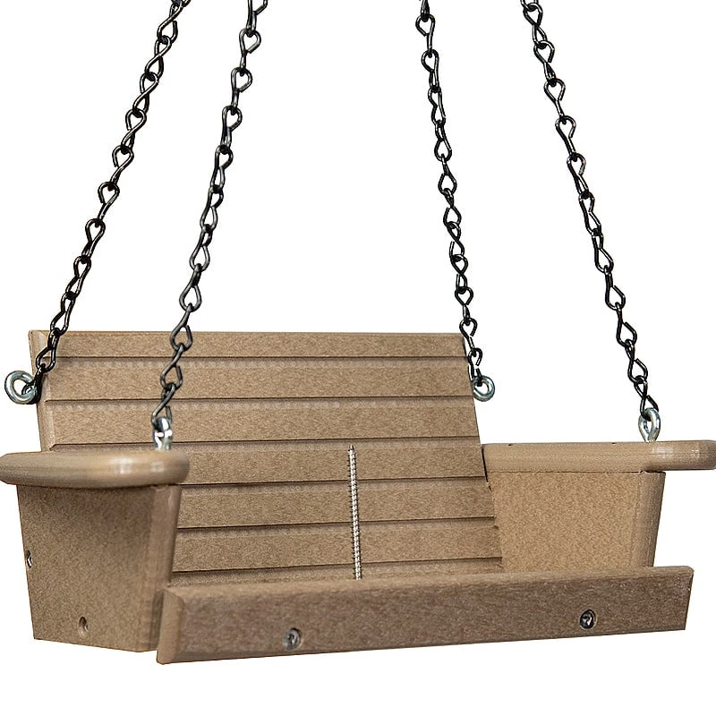 Songbird Essentials Porch Swing Squirrel Feeder- Cedar Or Poly 4 Songbird Essentials Porch Swing Squirrel Feeder- Cedar Or Poly