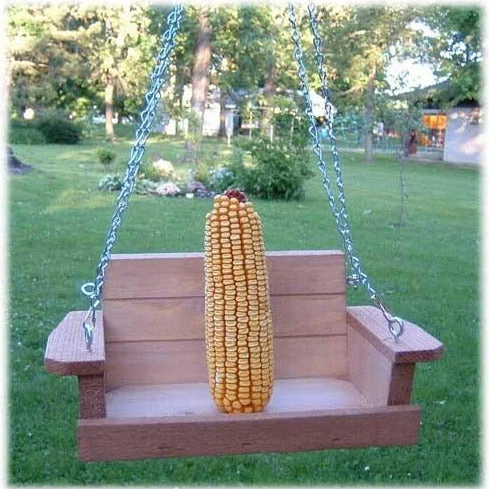 Songbird Essentials Porch Swing Squirrel Feeder- Cedar Or Poly 3 Songbird Essentials Porch Swing Squirrel Feeder- Cedar Or Poly