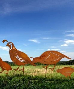The Birdhouse Chick Garden Stakes & Whirligigs Quail Family Garden Stakes