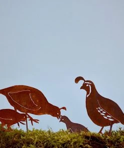 The Birdhouse Chick Garden Stakes & Whirligigs Quail Family Garden Stakes