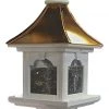 The Birdhouse Chick Copper Roof Bird Feeder Large Capacity With Post Mount 1 The Birdhouse Chick Copper Roof Bird Feeder Large Capacity With Post Mount