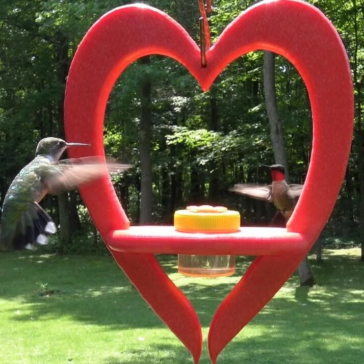Nature Products USA Recycled Birdhouses Recycled Heart Hummingbird Feeder 3 Nature Products USA Recycled Birdhouses Recycled Heart Hummingbird Feeder